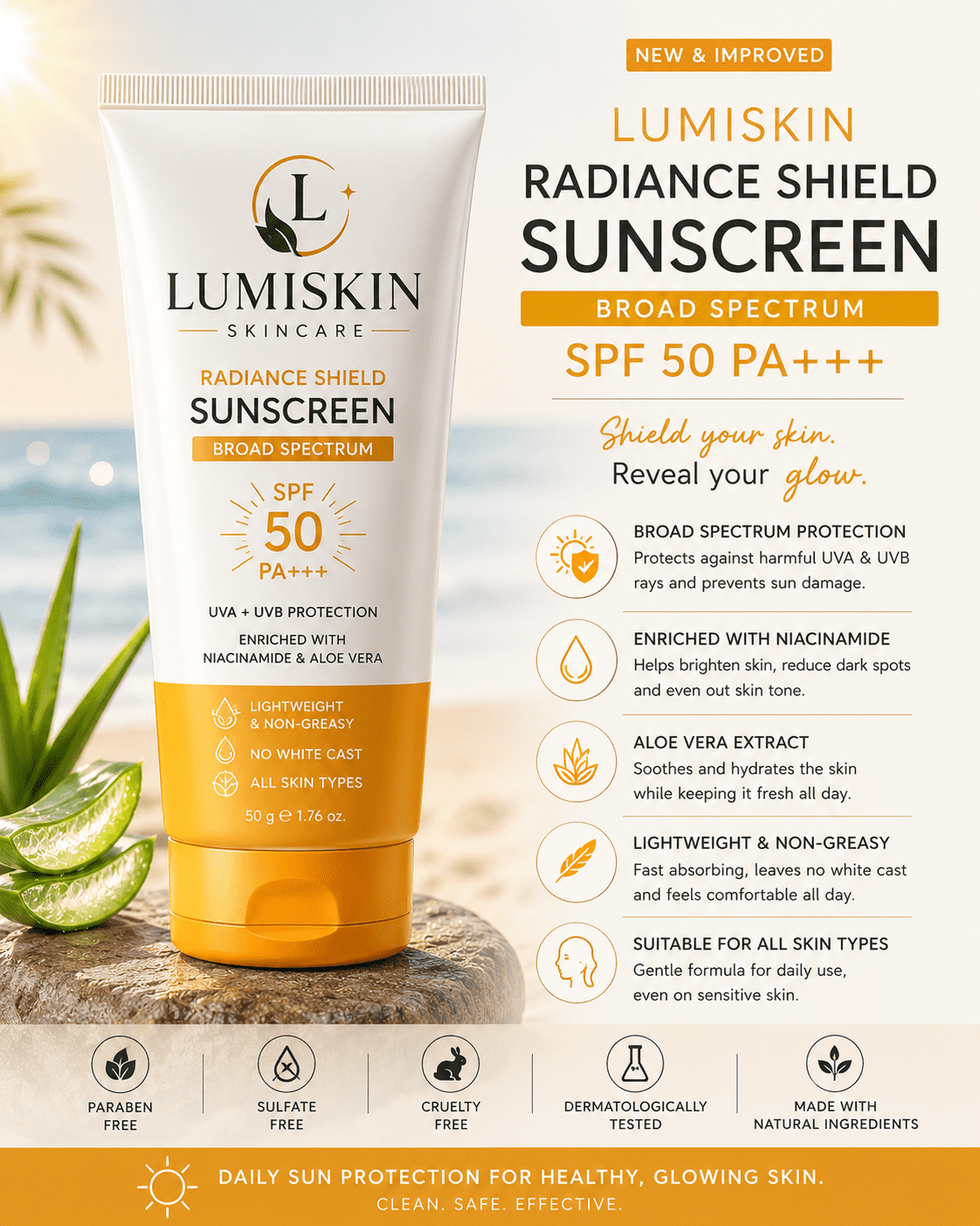 Lumiskin Radiance Shield Sunscreen SPF 50 PA+++