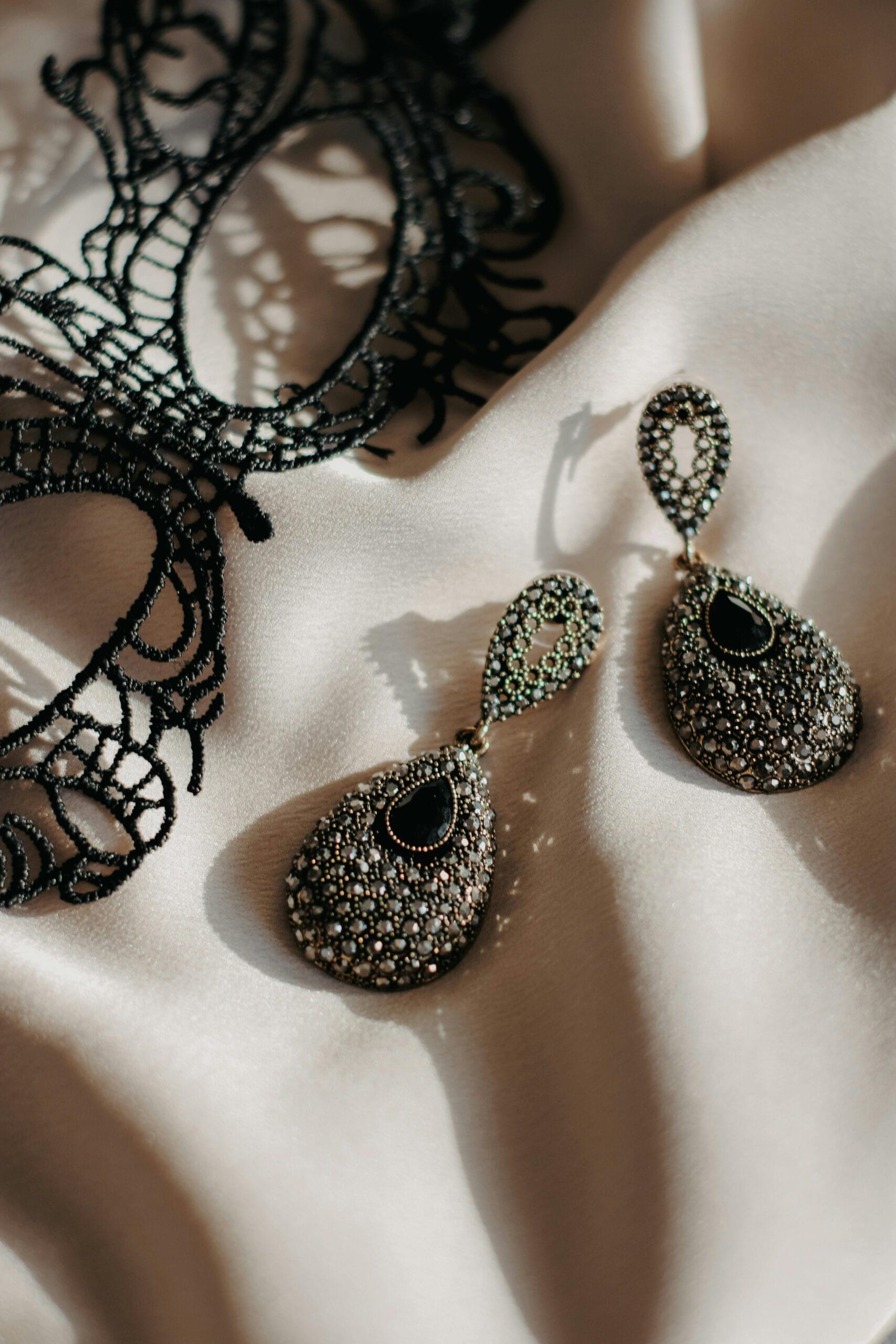 The Midnight Masquerade Onyx Drop Earrings