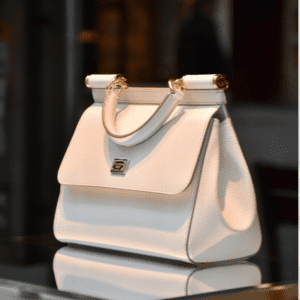 Elegant Ivory Luxe Top Handle Bag