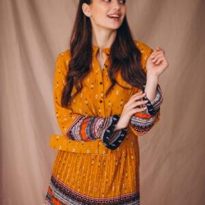 Sunset Tribal Print Dress