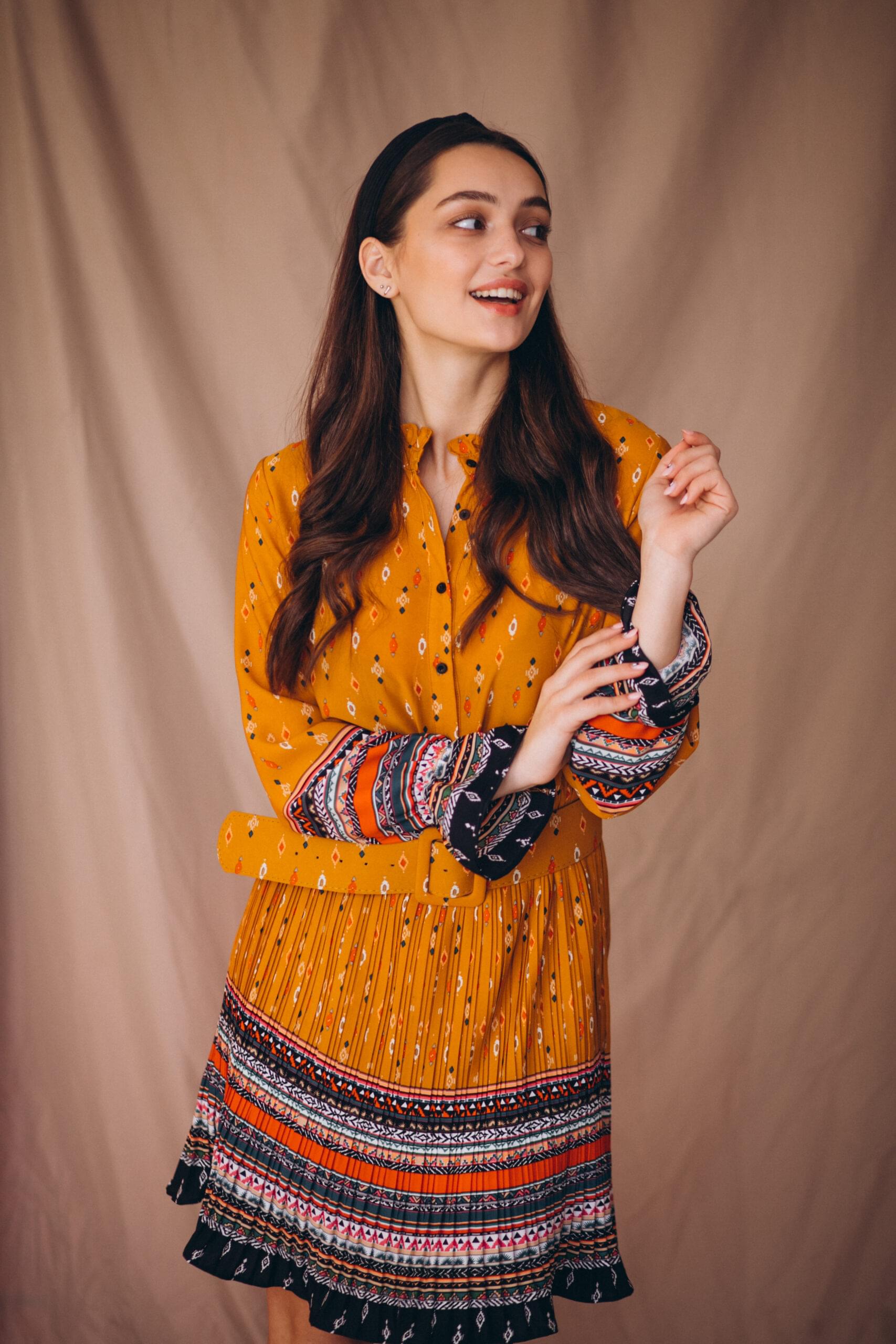 Sunset Tribal Print Dress
